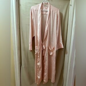 Vintage Victoria’s Secret Pink Satin Paisley Robe M 80s 90s Hong Kong